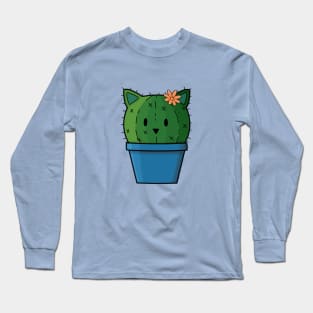 Cute Cattus Cactus in Pot Long Sleeve T-Shirt